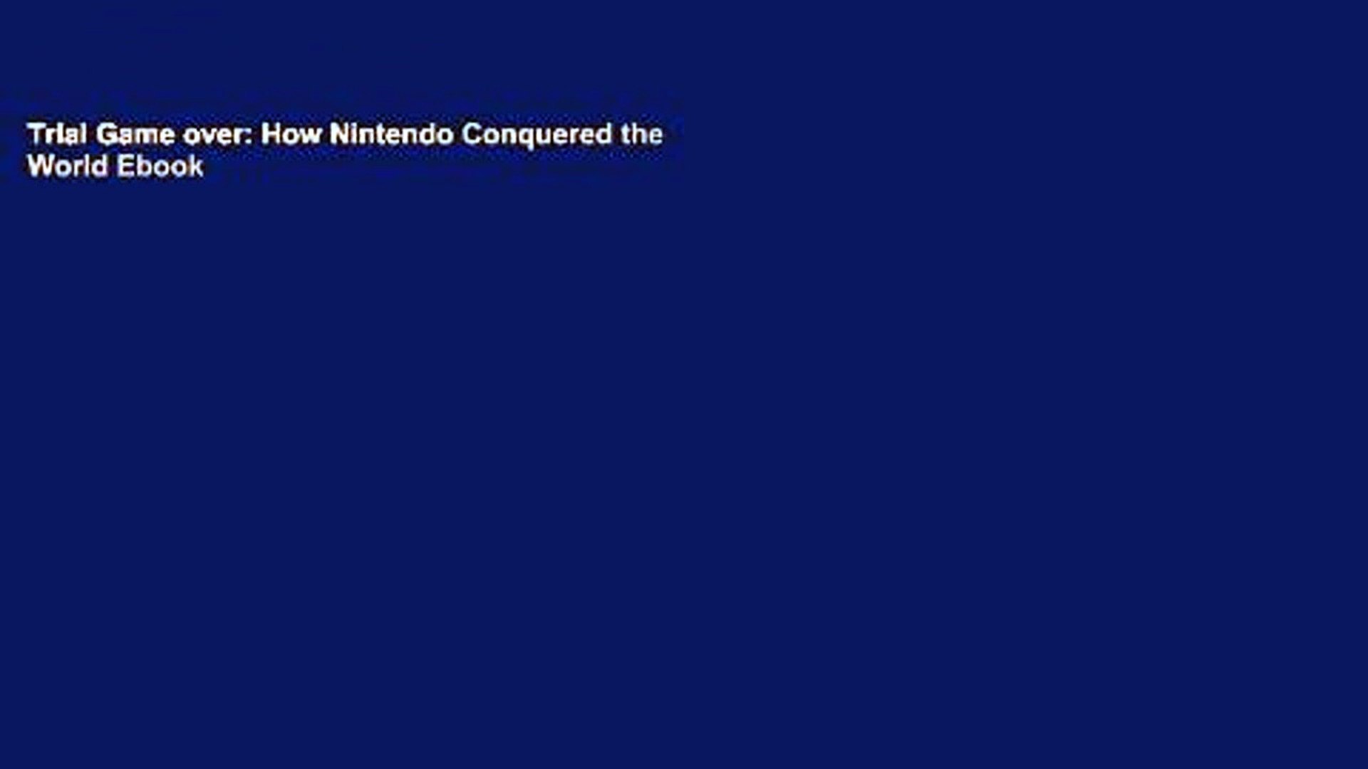 Game over how nintendo conquered the world pdf 1